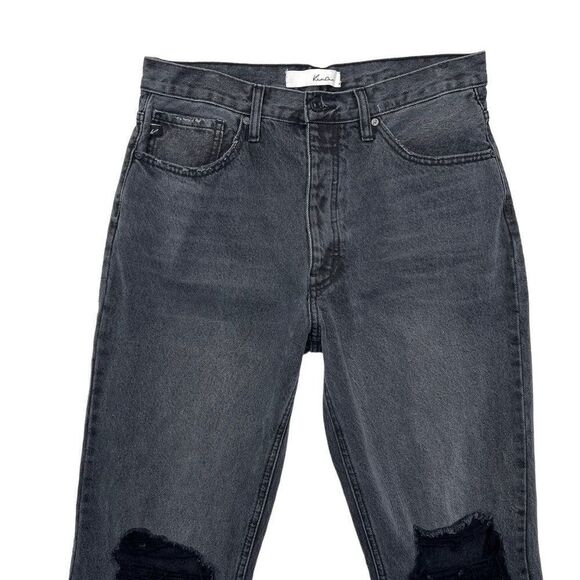 KanCan Dixon Jeans Women's Size 9 Black Ultra High Rise 90s Distressed Boyfriend - Picture 3 of 12